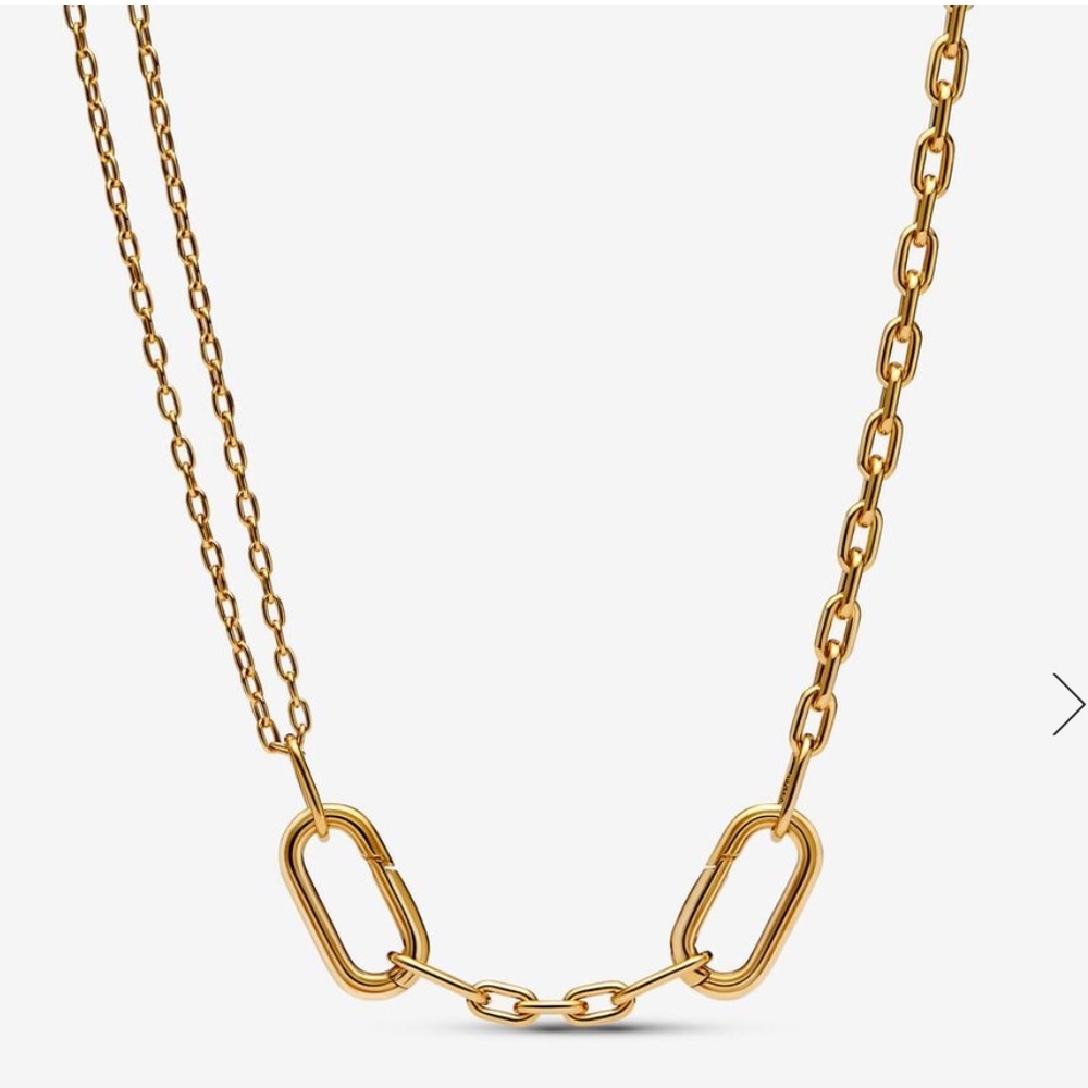 ME Double Link Chain Gold Necklace